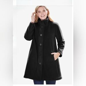 Fleece Swing Funnel Neck Coat